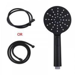 Round Black ABS 3 Function Handheld Shower with Shower Hose Round Black ABS 3 Function Handheld Shower with Shower Hose